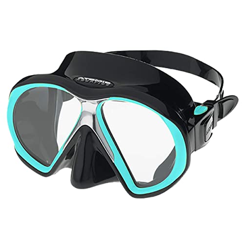 Atomic SubFrame Slim Fit Mask (Black Silicone Aqua Frame)