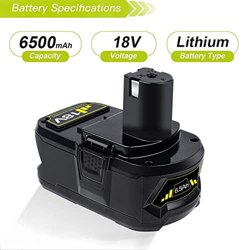 DTK 2Packs 6.2Ah 18V Battery Replacement for Ryobi 18V Battery One Plus P102 P103 P104 P105 P107 P108 P109 P190 P122 18V Lithium ONE+ Batteries Replacement