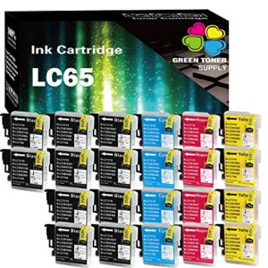 green toner supply™ (pack of 22) compatible lc61 lc65 ink cartridge lc61 65 [high yield, 10b4c4y4m] replacement for brother mfc-5890cn, mfc-5895cw, mfc-6490cw & mfc-6890cdw inkjet printer