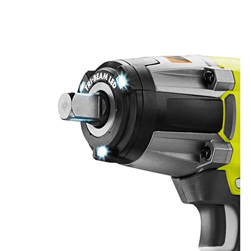 RYOBI P261 18 Volt One+ 3-Speed 1/2 Inch Cordless Impact Wrench w/ 300 Foot Pounds of Torque and 3,200 IPM (Batteries Not Included, Power Tool Only) (Renewed)