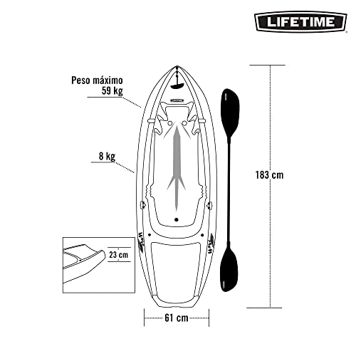 Lifetime 90841 Wave 60 Youth Kayak (Paddle Included), Yellow