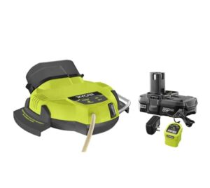 ryobi – 18v portable bucket top misting kit with 1.5 ah battery and 18v charger – pmp01k