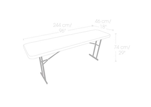 Lifetime 80177 Folding Conference Training Table, 8 Feet, White Granite