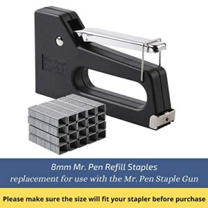 Mr. Pen- Staples for Staple Gun, Light Duty, 5/16 Inch, 8 mm, 1000/Box, 1 Box, Staples for Stapler Gun, Staple Gun Staples, Staples for a Staple Gun, Fine Wire Staples, Only for Mr. Pen Staple Gun Use