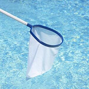 Poolmaster 21189 Finisher Swimming Pool Leaf Rake with Mesh Net, Classic Collection, Medium, White