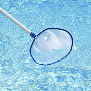 Poolmaster 21189 Finisher Swimming Pool Leaf Rake with Mesh Net, Classic Collection, Medium, White