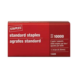 staples 648695 standard staples 5 000/box x 2 pk 10 000 count (13425-us)
