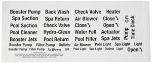 poolmaster 40422 pool equipment identification labels