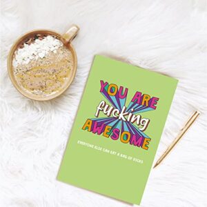 Funny Friendship Greeting Card, Rude Birthday Greeting Card for Friend Brother, Sarcastic, You’re Fucking Awesome