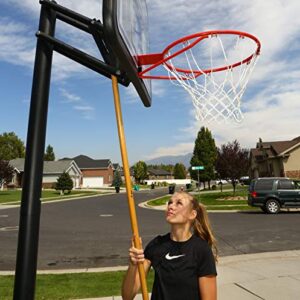 Lifetime 1008 Adjustable In-Ground Basketball Hoop, 44-Inch Backboard, Red/White/Blue