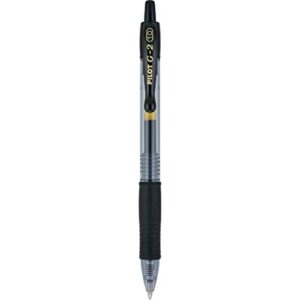 PILOT G2 Premium Refillable & Retractable Rolling Ball Gel Pens, Bold Point, Black Ink, 4-Pack (31254)