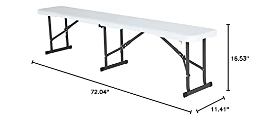 Lifetime 80305 Portable Folding Bench , White