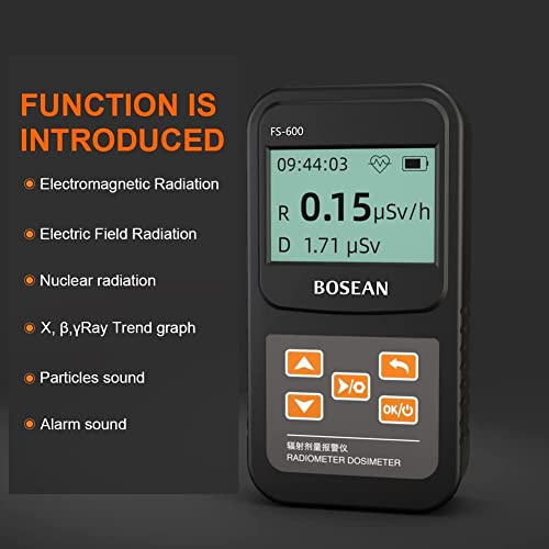 HPDONM Handheld Portable Nuclear Radiation Detector, 2022 New Radiation Dose Alarm Counter, Marble Radioactive Monitor Digital Meter High Sensitivity Accuracy Large Screen