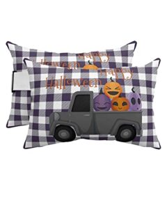 recliner head pillow ledge loungers chair pillows with insert funny pumpkin black truck purple plaid lumbar pillow with adjustable strap outdoor waterproof patio pillows for beach pool chair, 2 pcs