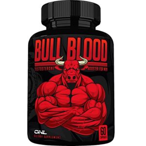 osyris nutrition lab bull blood testosterone booster for men – men’s best high potency endurance – strength & test booster – 60 ct
