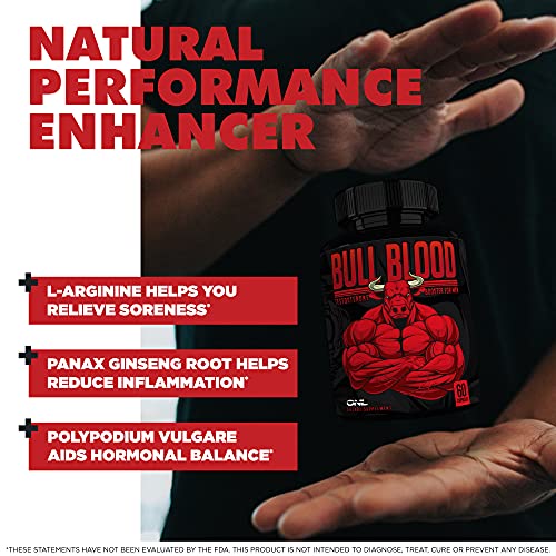 Osyris Nutrition Lab Bull Blood Testosterone Booster for Men - Men’s Best High Potency Endurance - Strength & Test Booster - 60 Ct