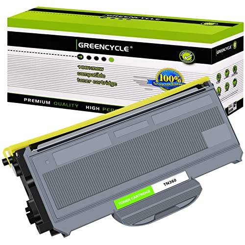 greencycle High Yield Compatible Toner Cartridge Replacement for Brother TN360 TN-360 TN330 TN-330 use with DCP-7040 DCP-7030 MFC-7840W HL-2140 MFC-7340 MFC-7440N HL-2170W HL-2150N printer ( 1 Pack , Black )