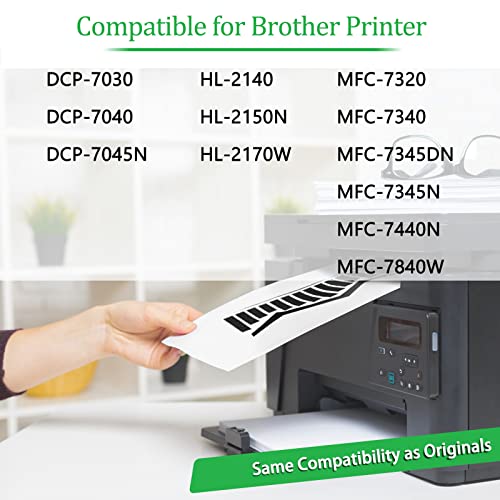 greencycle High Yield Compatible Toner Cartridge Replacement for Brother TN360 TN-360 TN330 TN-330 use with DCP-7040 DCP-7030 MFC-7840W HL-2140 MFC-7340 MFC-7440N HL-2170W HL-2150N printer ( 1 Pack , Black )