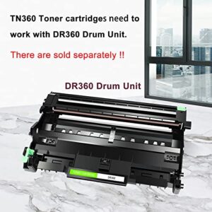 greencycle High Yield Compatible Toner Cartridge Replacement for Brother TN360 TN-360 TN330 TN-330 use with DCP-7040 DCP-7030 MFC-7840W HL-2140 MFC-7340 MFC-7440N HL-2170W HL-2150N printer ( 1 Pack , Black )
