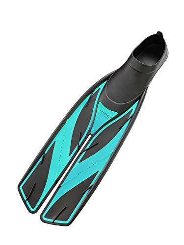 Atomic Aquatics Full Foot Split Fins (High Performance) 7.5-8.5 Aqua