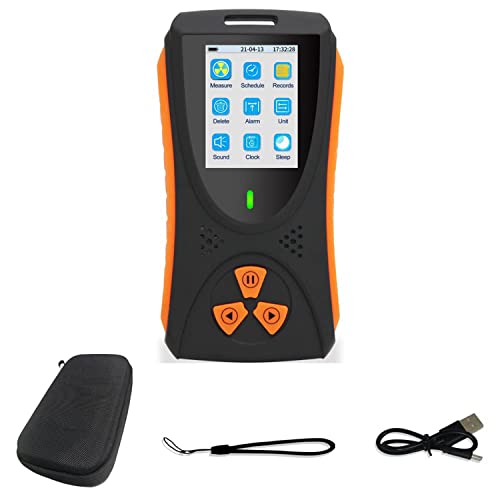 YNITJH Portable Geiger Counter Nuclear Radiation Monitor Alarm Nuclear Radiation Detector Personal Dose Ore Xy Ray Measuring Instrument Dosimeter Digital Meter High Sensitivity