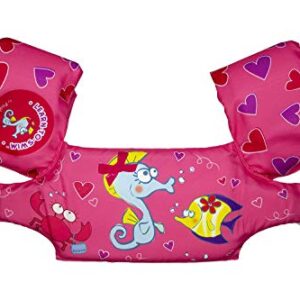 Poolmaster Learn-To-Swim Lil' Splashers Swimming Pool Float Training Aid Swim Vest and Arm Floaties, Pink