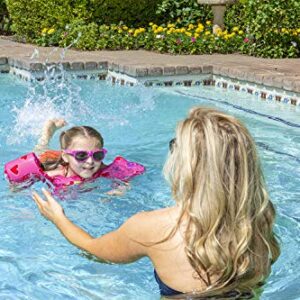 Poolmaster Learn-To-Swim Lil' Splashers Swimming Pool Float Training Aid Swim Vest and Arm Floaties, Pink