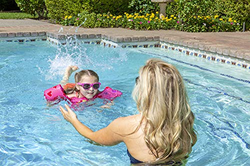 Poolmaster Learn-To-Swim Lil' Splashers Swimming Pool Float Training Aid Swim Vest and Arm Floaties, Pink