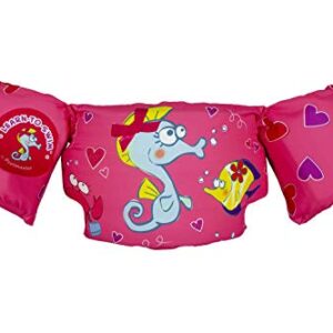 Poolmaster Learn-To-Swim Lil' Splashers Swimming Pool Float Training Aid Swim Vest and Arm Floaties, Pink