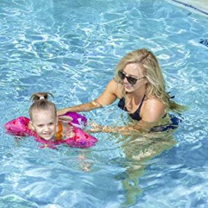 Poolmaster Learn-To-Swim Lil' Splashers Swimming Pool Float Training Aid Swim Vest and Arm Floaties, Pink