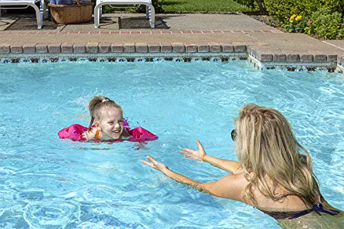 Poolmaster Learn-To-Swim Lil' Splashers Swimming Pool Float Training Aid Swim Vest and Arm Floaties, Pink