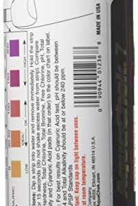 AquaChek 7-Way Pool and Spa Test Strips - Silver Pool Test Strips For pH, Total Chlorine, Free Chlorine, Bromine, Alkalinity, Total Hardness, and Cyanuric Acid - Water Quality Testing Kit (100 Strips)