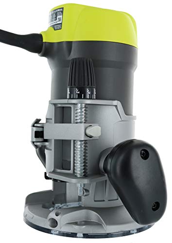 Ryobi R1631K 1-1/2 Peak HP 8.5 Amp LED Lit Corded Router Including 3 Piece Bit Set (w/ Tool Bag)