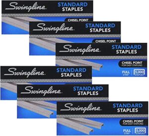 swingline sf1 standard staples (5,000 per box), pack of 6