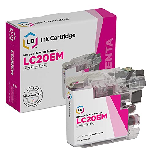 LD Compatible-Ink-Cartridge Replacement for Brother LC20EM Super High Yield (Magenta)