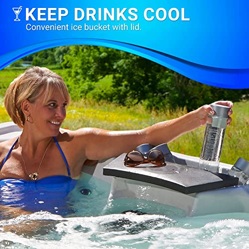 Essential Hot Tubs 28-Jet Edgewater Hot Tubs, Seats 5-6, with Lounger, Driftwood