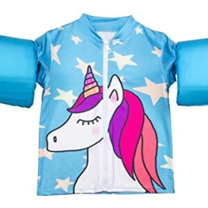 Poolmaster Swimming Pool Swim Shirt Swim Vest with Arm Floaties, Unicorn