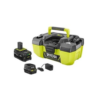 ryobi 18-volt one + lithium-ion cordless 3 gal. project wet/dry vacuum with acessory storage, 4.0 ah battery and charger