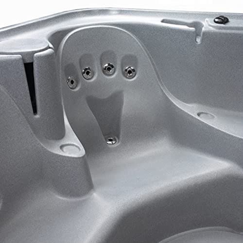 Essential Hot Tubs 24-Jet Waterfront Hot Tub, Seats 5-6, Gray Granite/Charcoal Gray