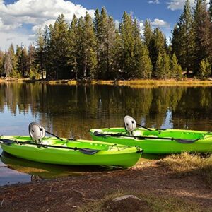 Tioga Sit-On-Top Kayak with Paddle (2 Pack), Lime, 120"