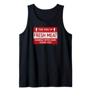 Funny Roller Derby Fresh Meat Fragile Sticker Tank Top