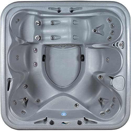 Essential Hot Tubs 35-Jet Waterfront EX Hot Tub, Seats 5-6, Gray Granite/Charcoal Gray