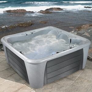 Essential Hot Tubs 35-Jet Waterfront EX Hot Tub, Seats 5-6, Gray Granite/Charcoal Gray