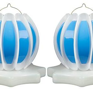 Poolmaster Floating Pool Lights for Swimming Pool, Patio and Hanging Solar Lanterns, 2 Pack, Blue