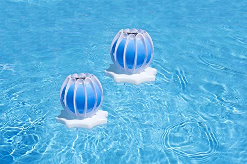 Poolmaster Floating Pool Lights for Swimming Pool, Patio and Hanging Solar Lanterns, 2 Pack, Blue