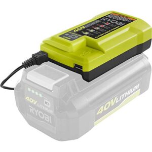 Ryobi 1004-040-931 40 Volt Compact Wired Lithium-Ion Battery Charger with USB Port