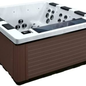 Luxuria Spas Artisan 6-Person 57-Jet 3-Pump Acrylic Lounger Hot Tub with Speakers and Ozonator