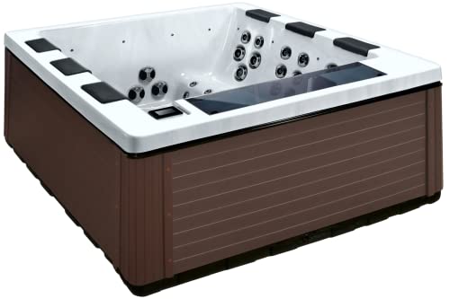 Luxuria Spas Artisan 6-Person 57-Jet 3-Pump Acrylic Lounger Hot Tub with Speakers and Ozonator