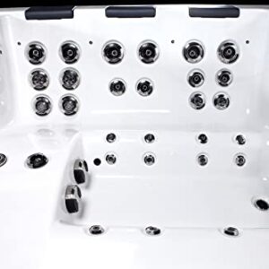 Luxuria Spas Artisan 6-Person 57-Jet 3-Pump Acrylic Lounger Hot Tub with Speakers and Ozonator