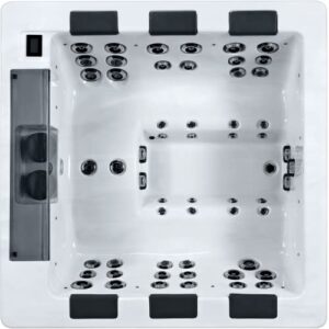Luxuria Spas Artisan 6-Person 57-Jet 3-Pump Acrylic Lounger Hot Tub with Speakers and Ozonator